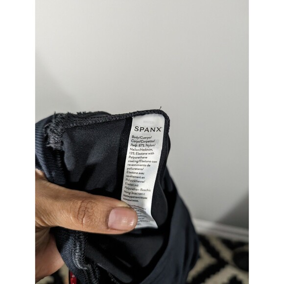 SPANX Leggings Women Small Maternity Black Faux Leather Full Panel - Picture 8 of 10